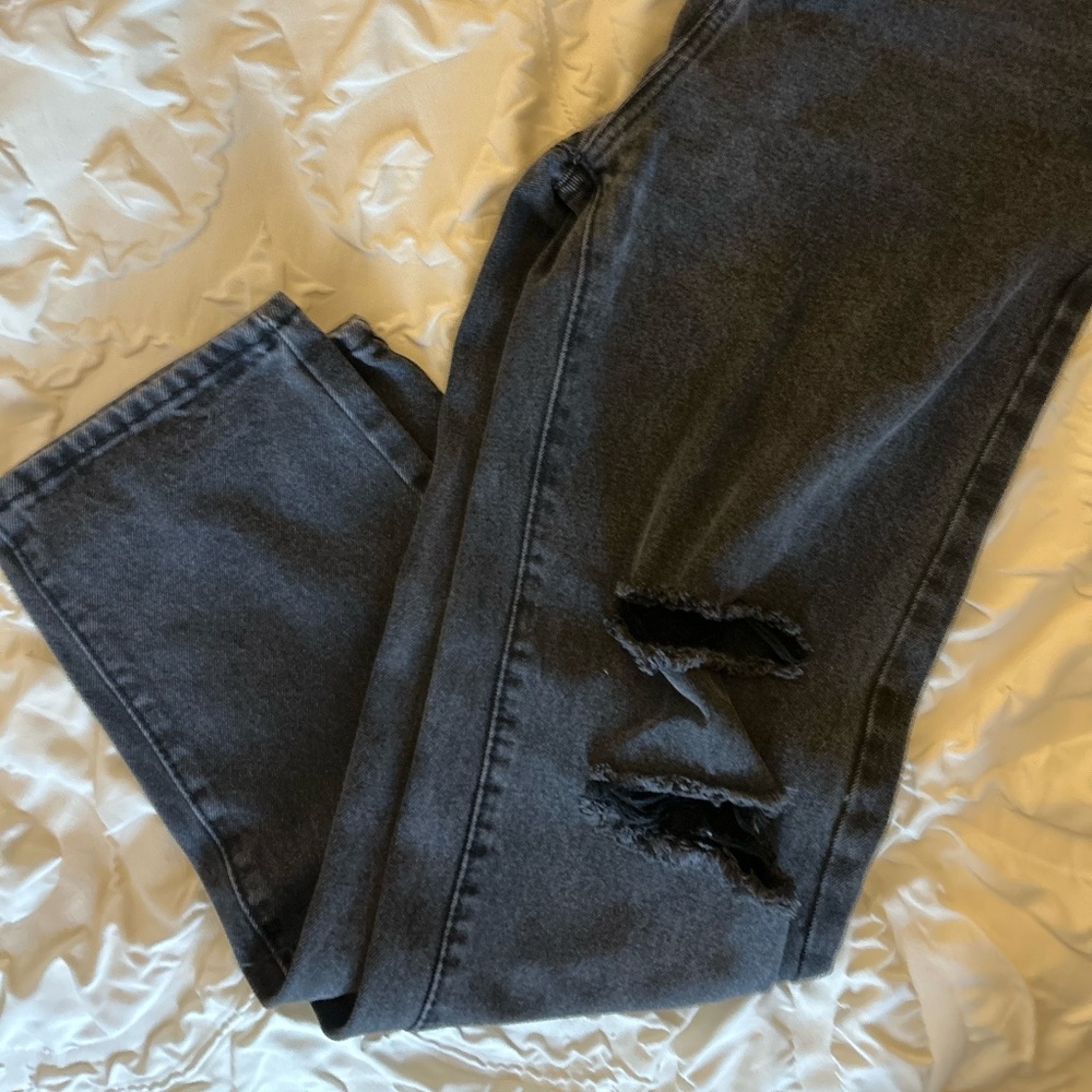 Black Ripped Mom Jeans - Picture 3 of 4